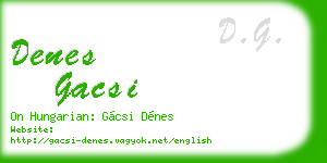 denes gacsi business card