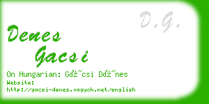 denes gacsi business card